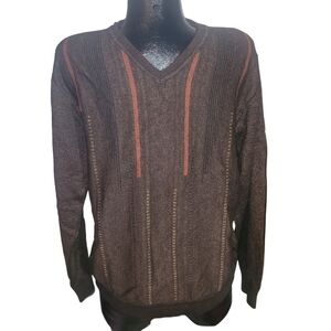 Vintage Mens Modango V Neck Wool Blend Sweater M